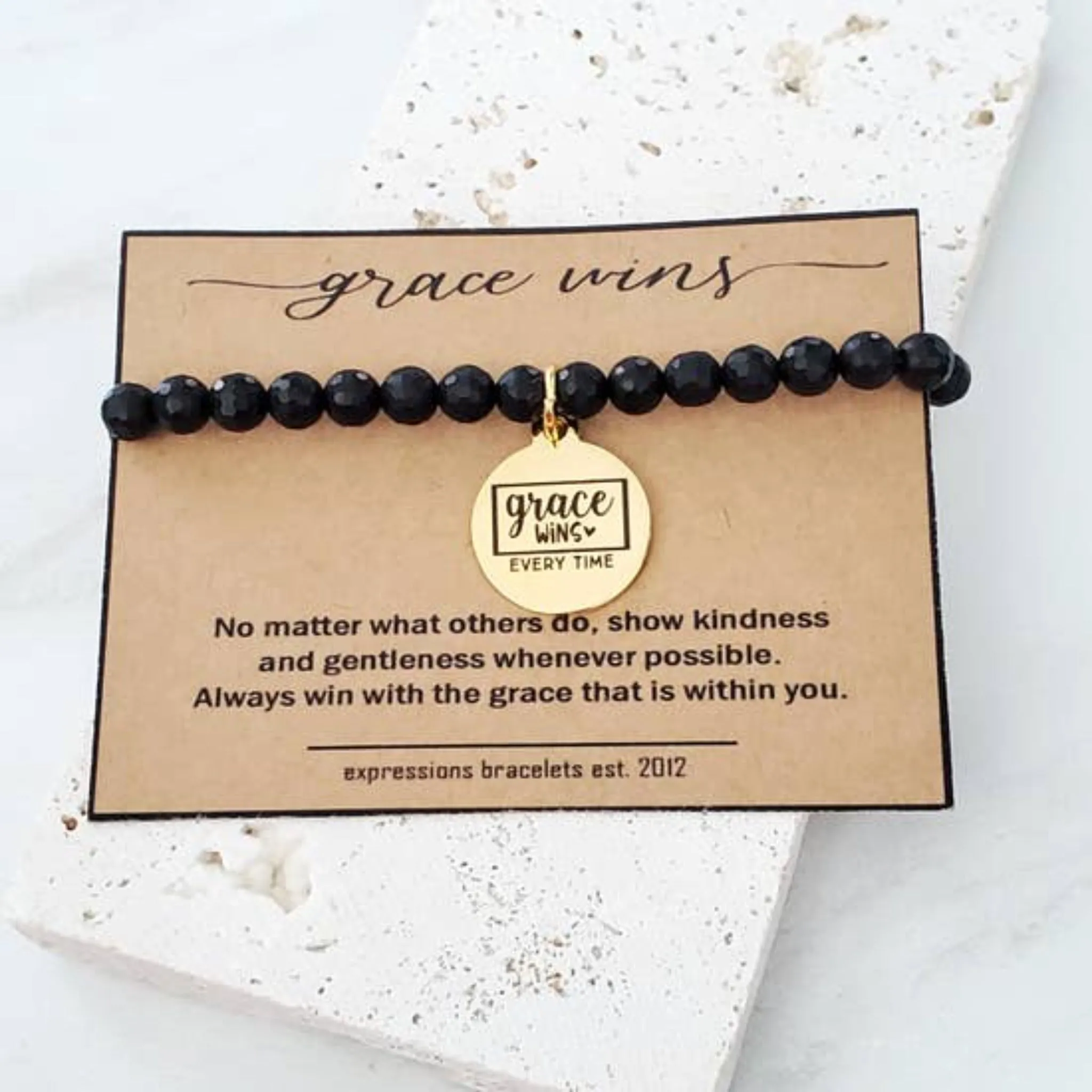 Expressions Bracelets - Grace Wins Beaded Bracelet