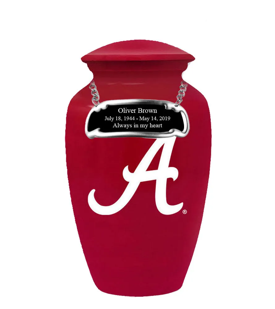 Fan Series - University of Alabama Crimson Tide Red Memorial Cremation Urn - IUALB103