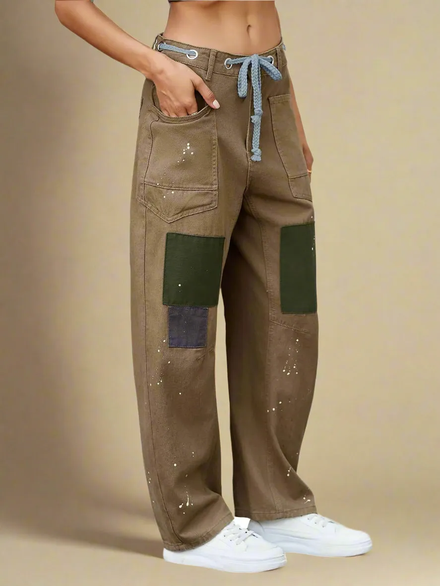 Felicia | Wide Leg Patchwork Pants
