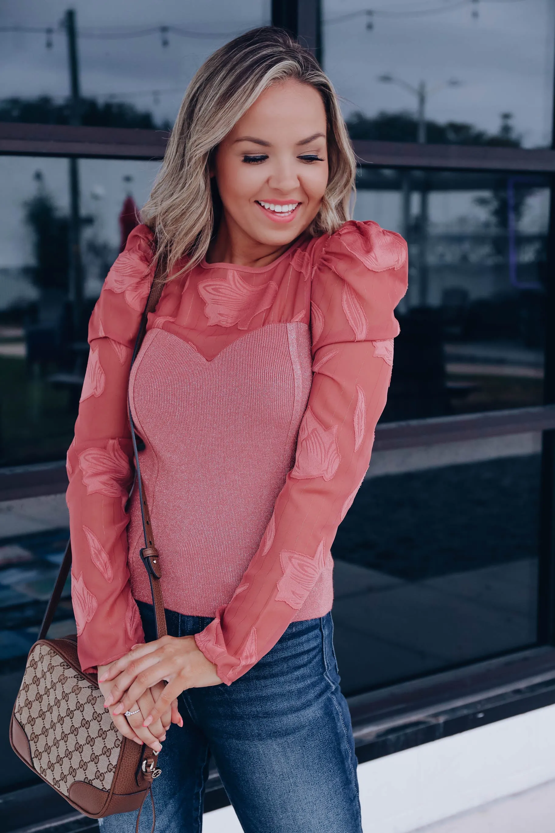 Flora Embellished Corset Sweater - Clay