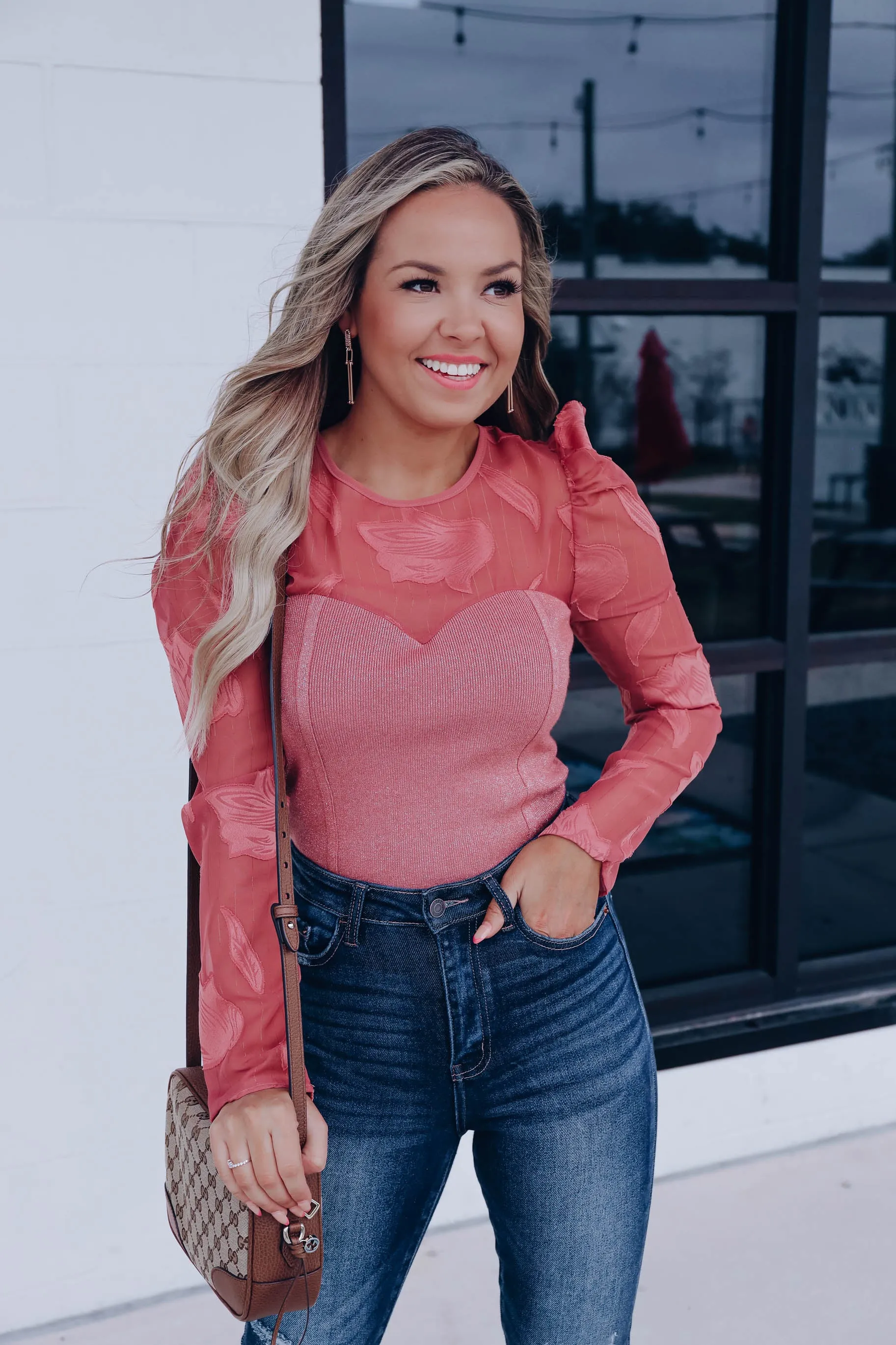 Flora Embellished Corset Sweater - Clay