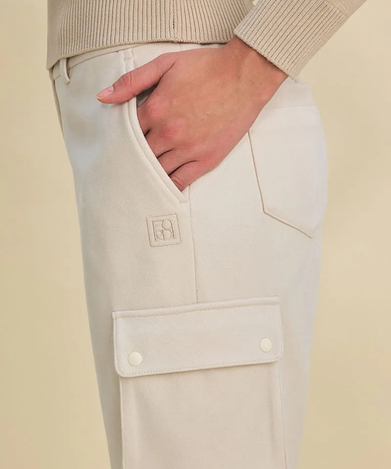 FORDI Fleece Pocket Jogger Pants - Ivory