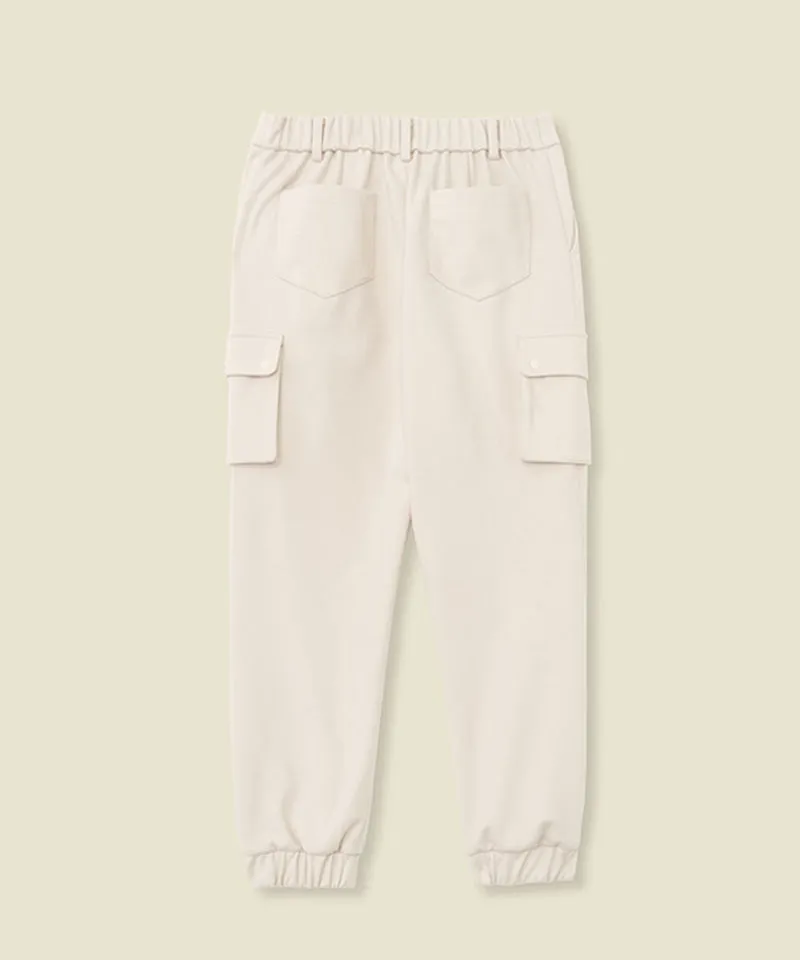 FORDI Fleece Pocket Jogger Pants - Ivory