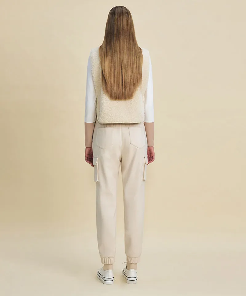 FORDI Fleece Pocket Jogger Pants - Ivory