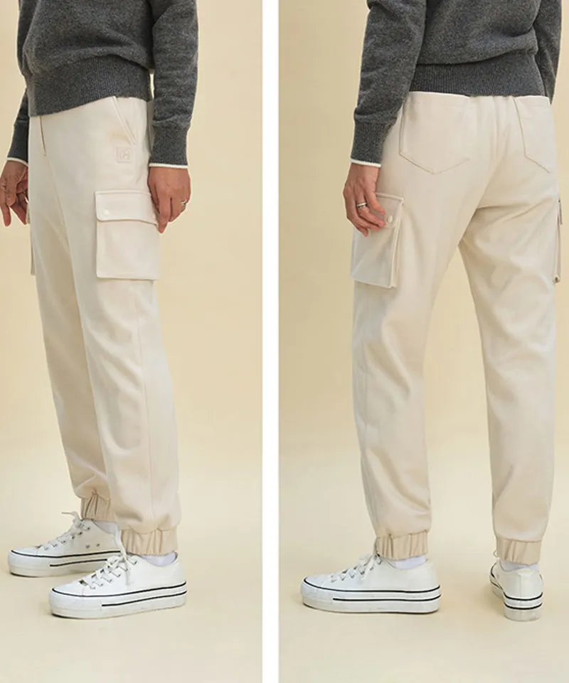 FORDI Fleece Pocket Jogger Pants - Ivory