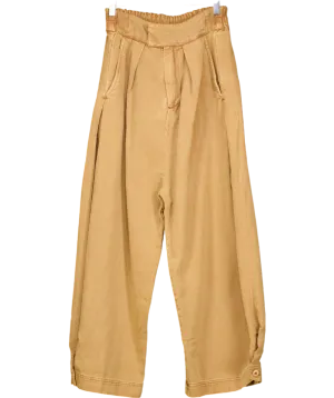 Free People Brown Cool Harbor Wide-leg Trousers UK XS