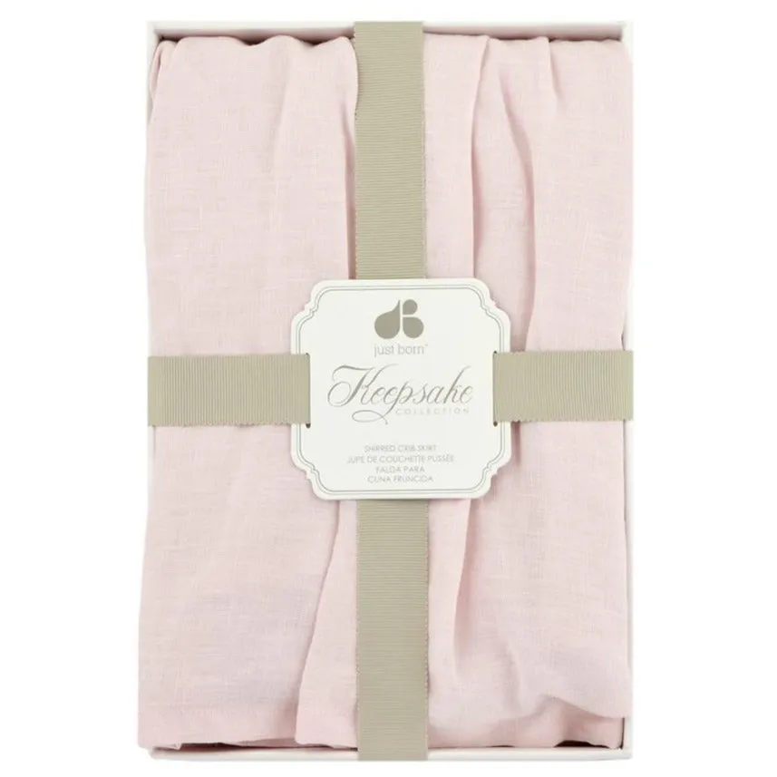 Gerber Keepsake Classic Vintage Crib Skirt | Pink