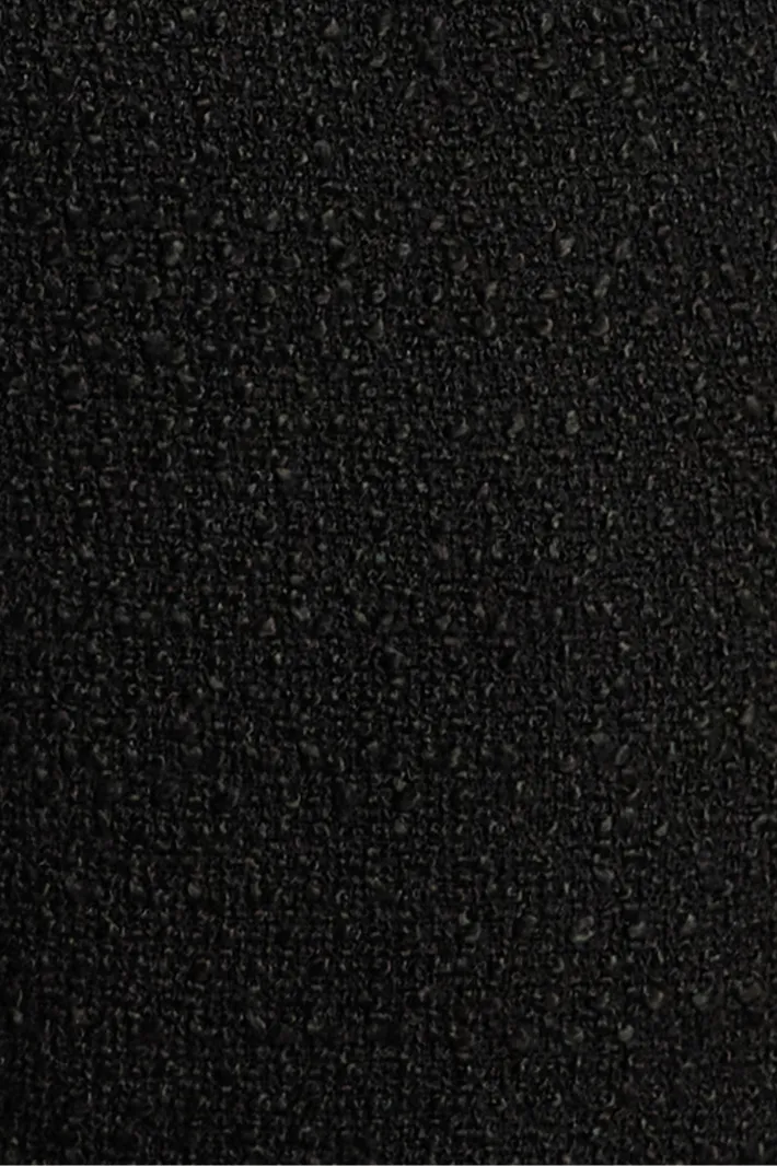 GLINTA TWEED TOP & WIDE PANTS SET - Black