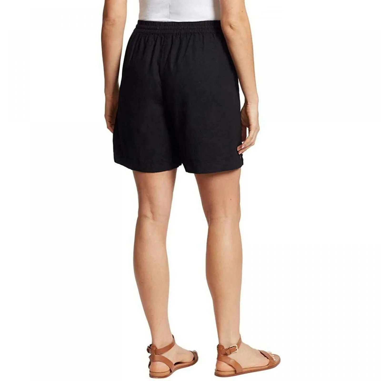 Gloria Vanderbilt Women's Elastic Waist Linen Blend Shorts