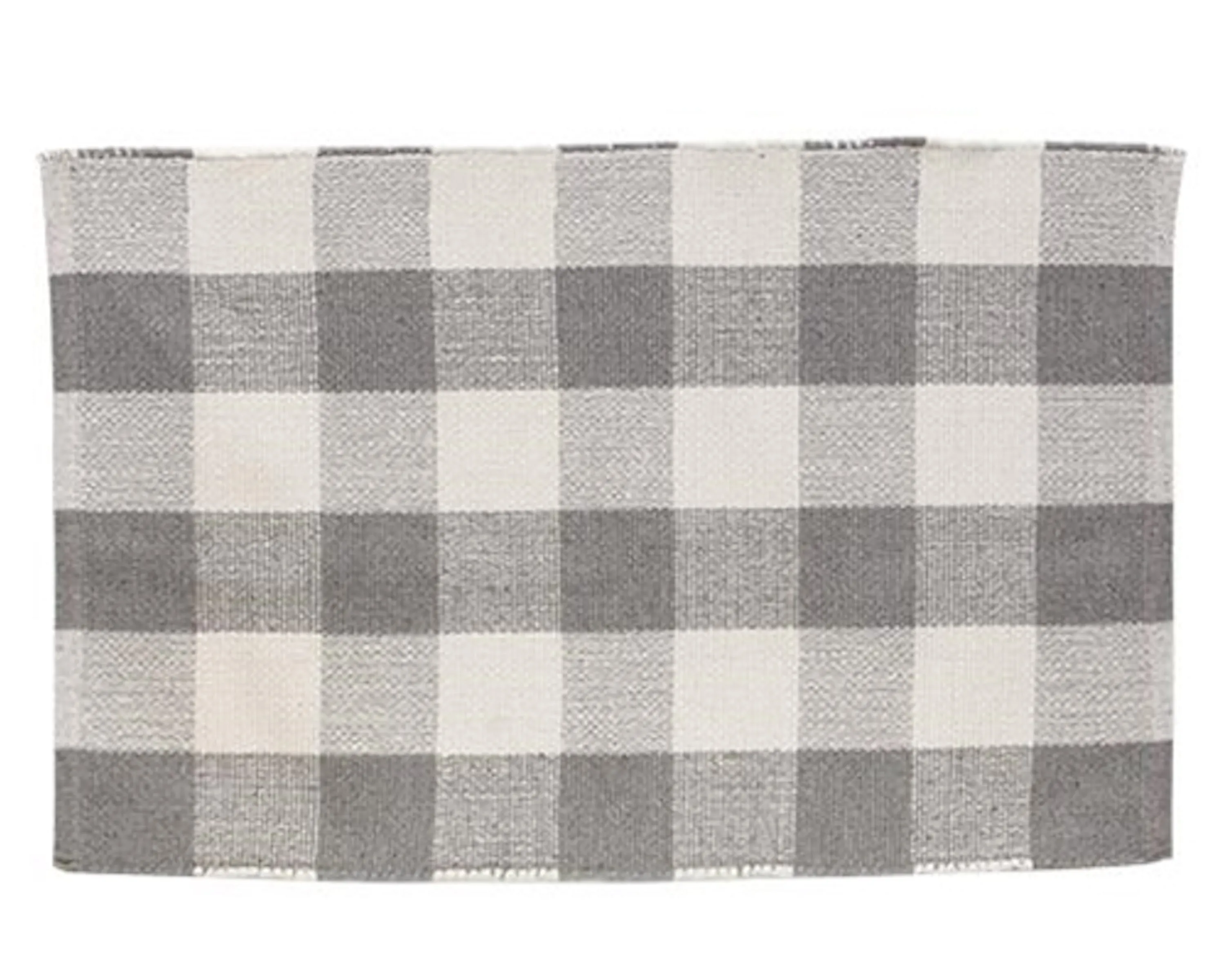 Gray buffalo check farmhouse style accent rug