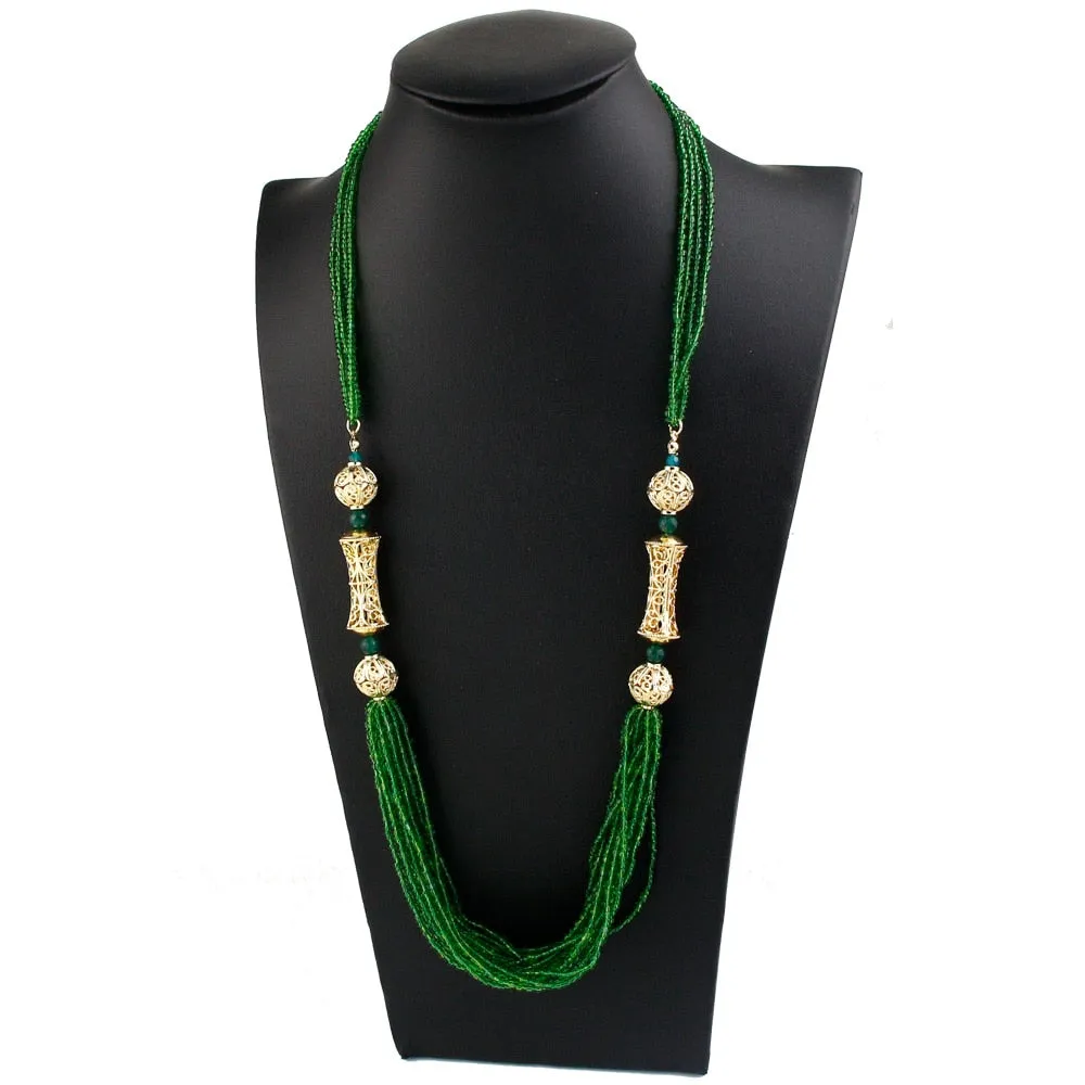 Handmade Beads Long Choker Necklace For Women