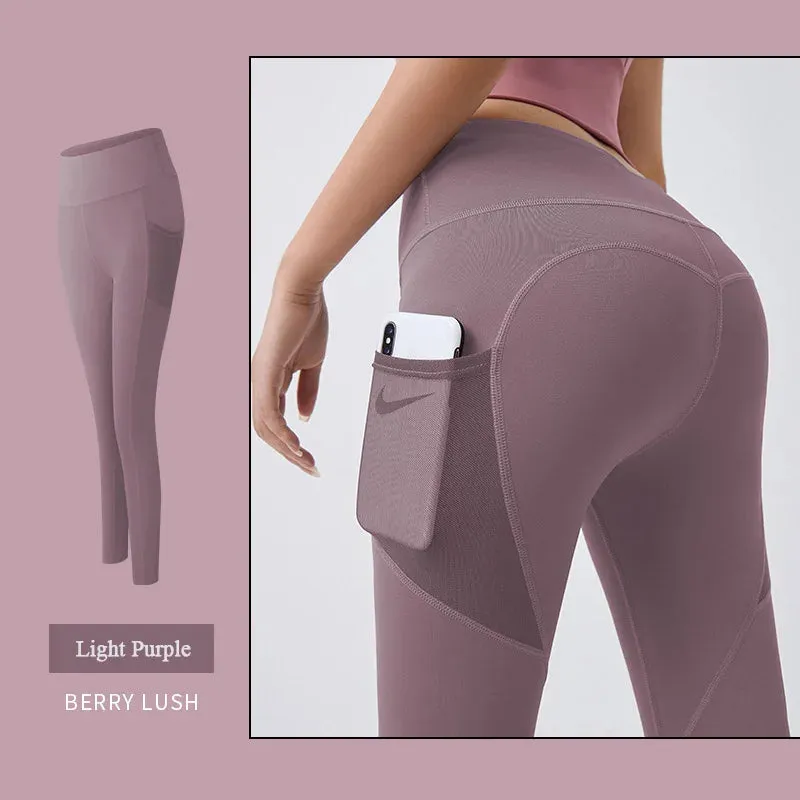 High Waist Yoga Pants Women Sports Leggings With Pocket Girl Gym Leggings Runing Tights Female Fitness Trousers Sportswear