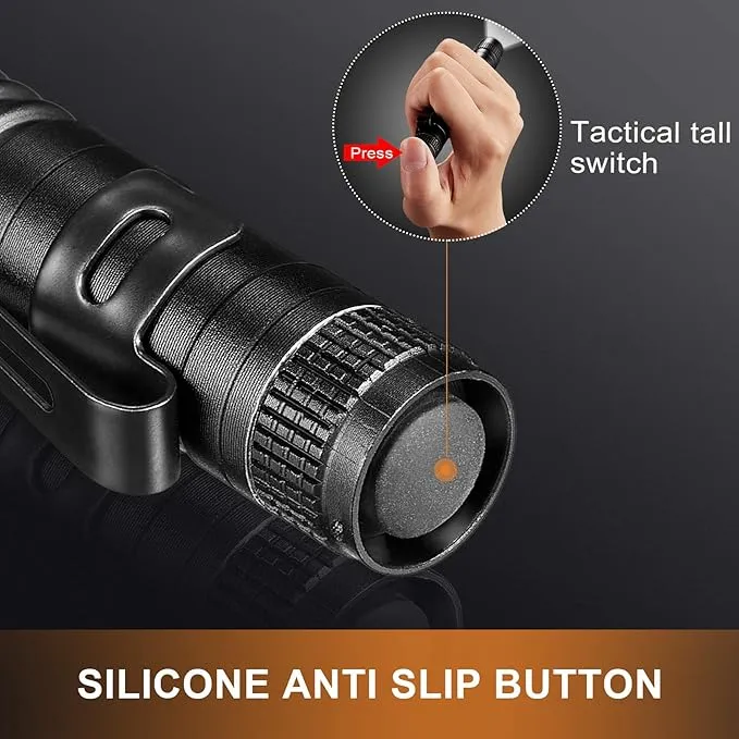 Honoson 6 Pieces LED Pen Light Flashlight Small Mini Flashlight Pocket Light Penlight with Clip Compact Torch for Inspection Work and Repair