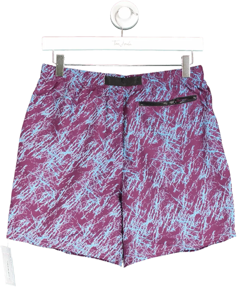 iets frans... Purple Blue Patterned Swim Shorts XS