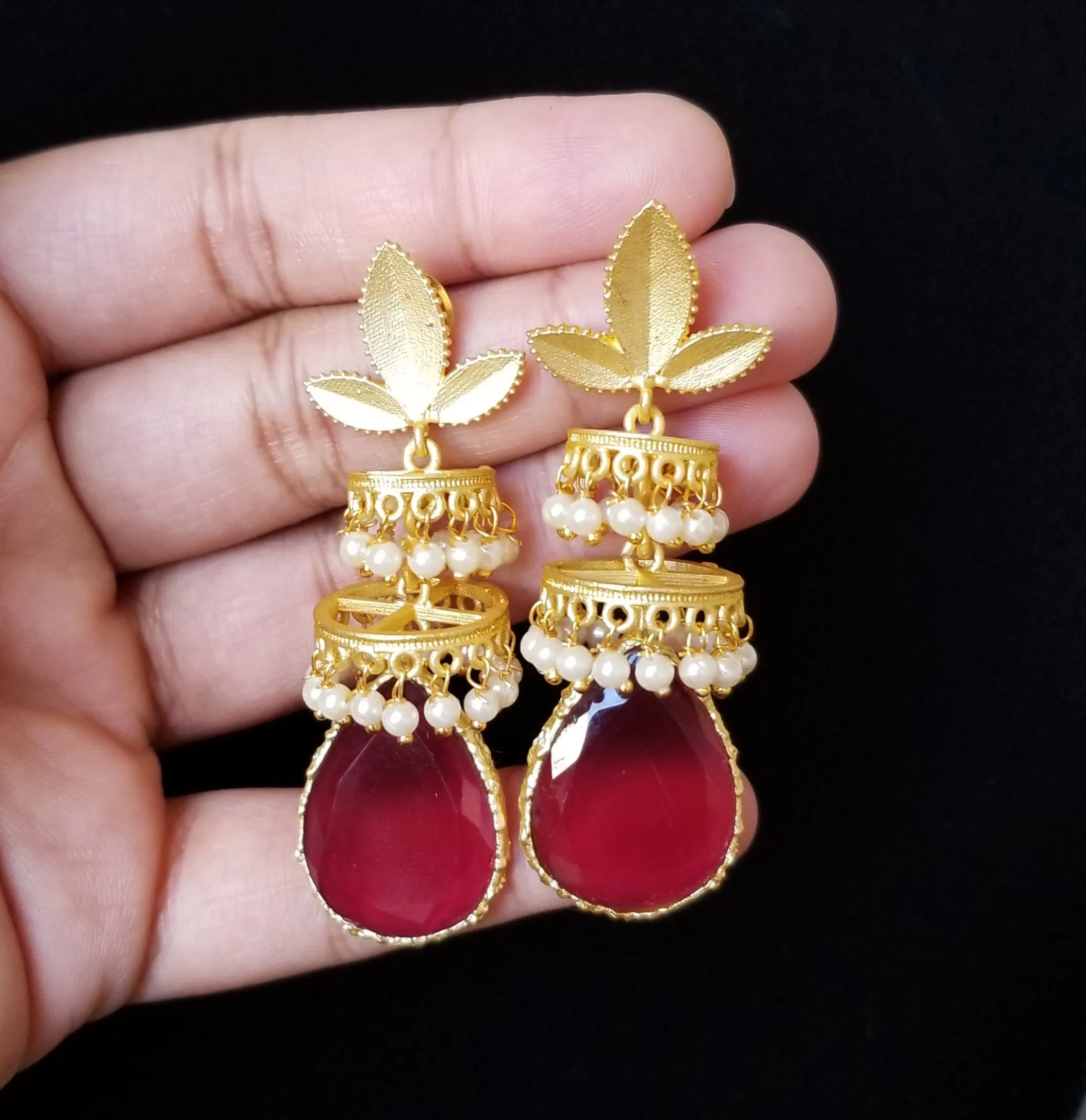 Indo Western Trendy Earring With Gold Plating FB11