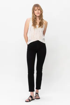Judy Blue || Kara Mid-Rise Black Slim Fit Jean