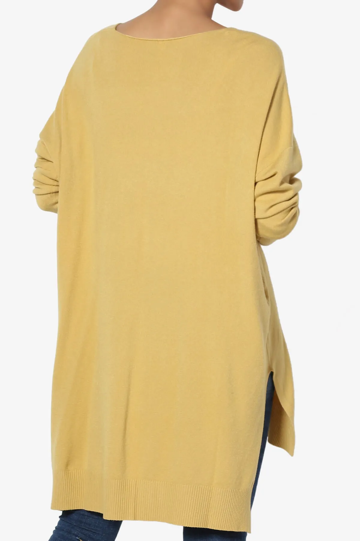 Katana Front Seam V-Neck Knit Sweater MORE COLORS