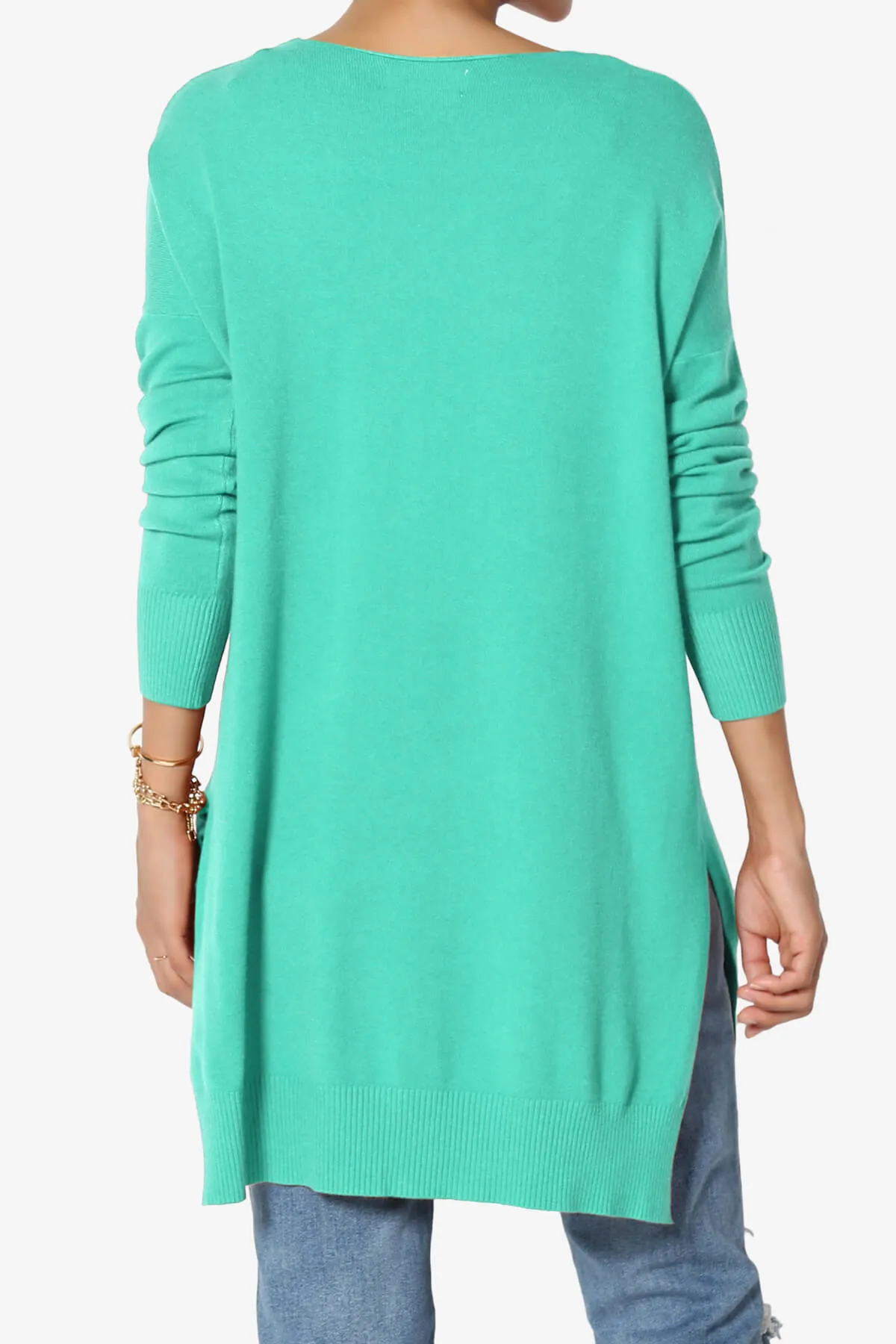 Katana Front Seam V-Neck Knit Sweater MORE COLORS