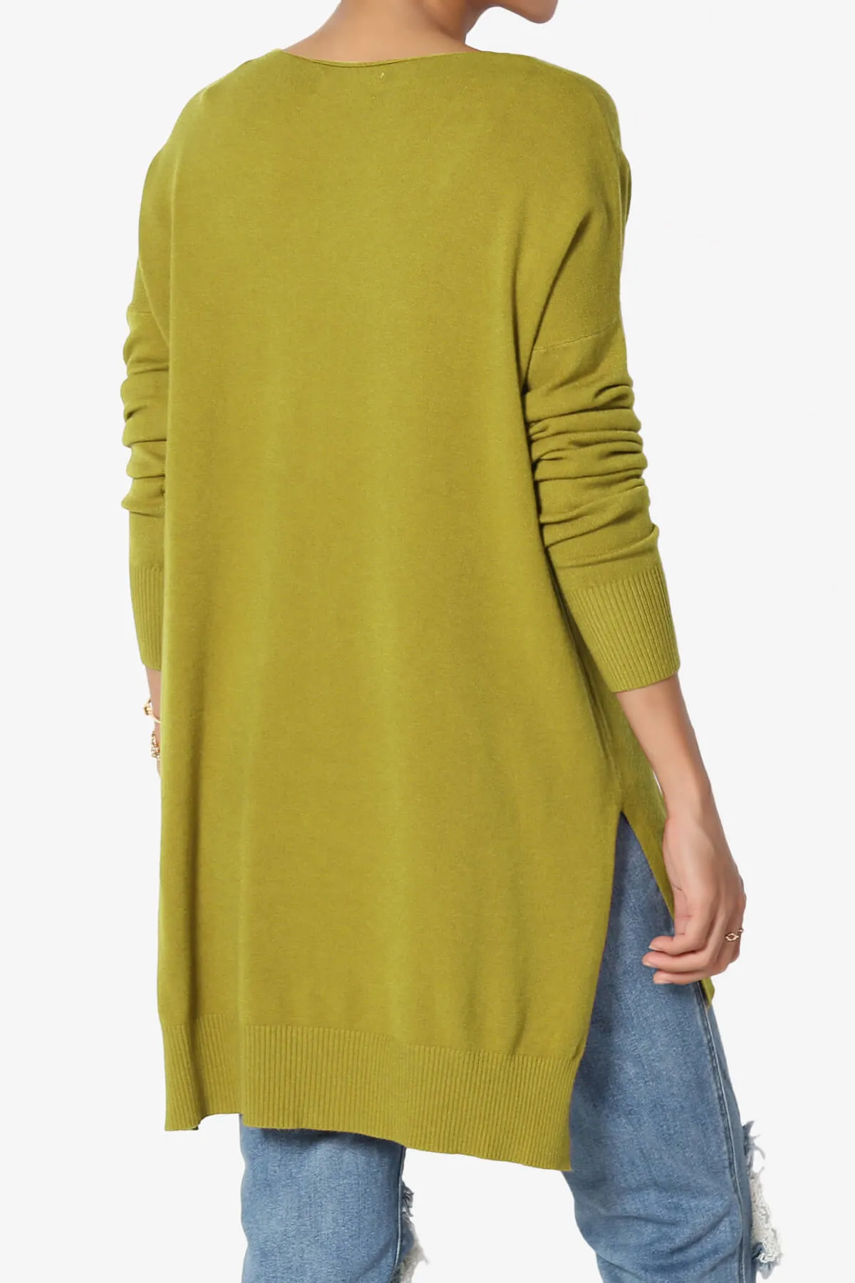Katana Front Seam V-Neck Knit Sweater MORE COLORS