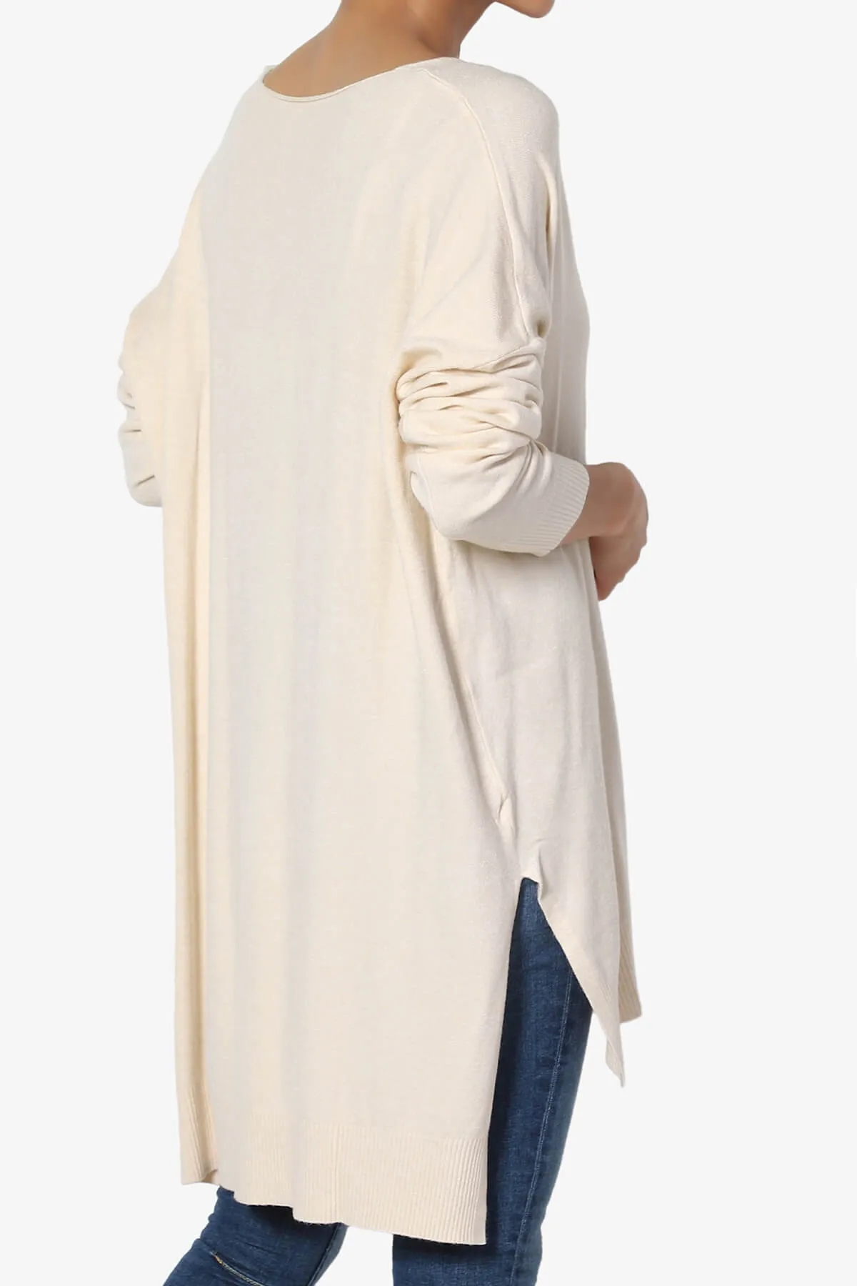 Katana Front Seam V-Neck Knit Sweater MORE COLORS