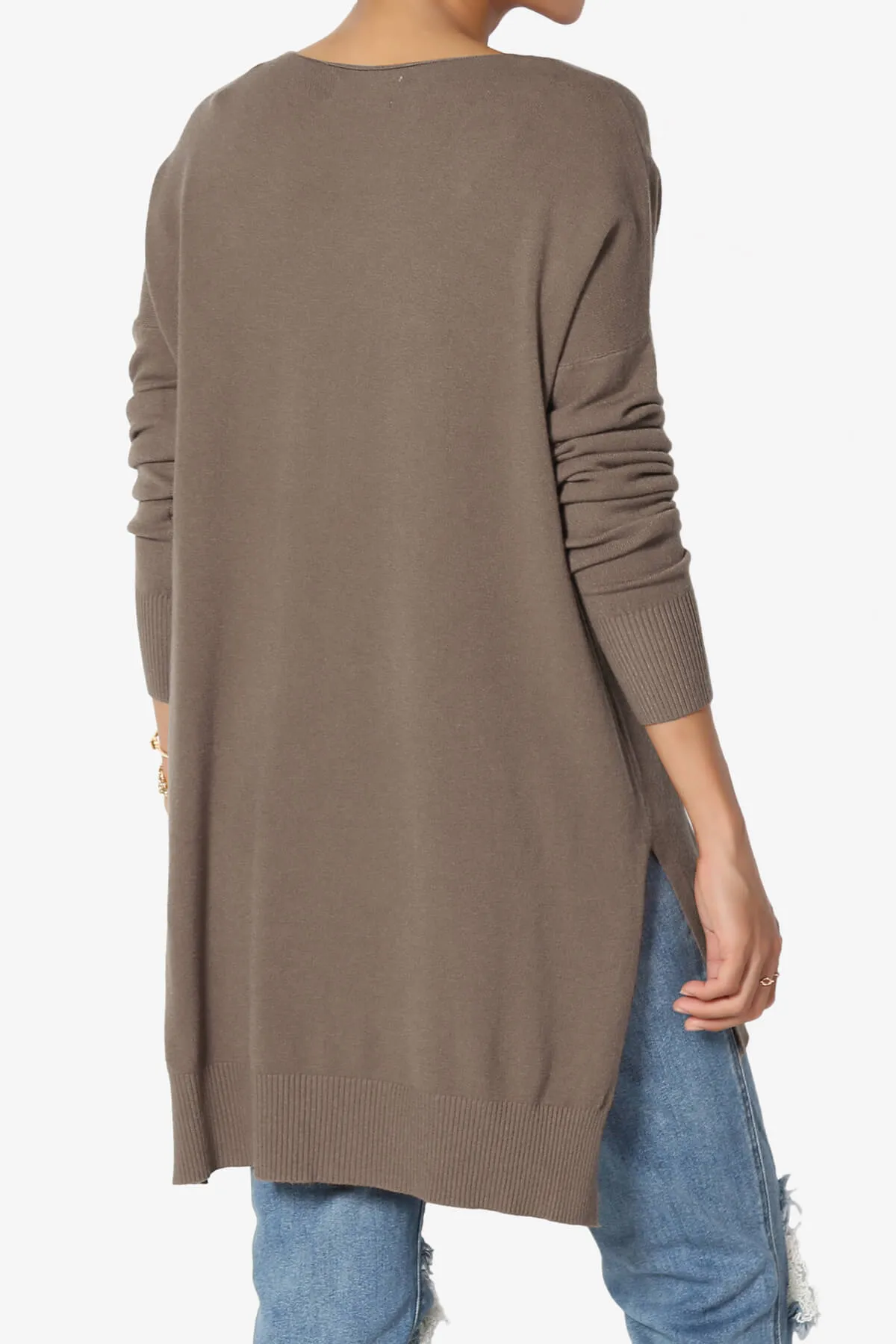 Katana Front Seam V-Neck Knit Sweater MORE COLORS