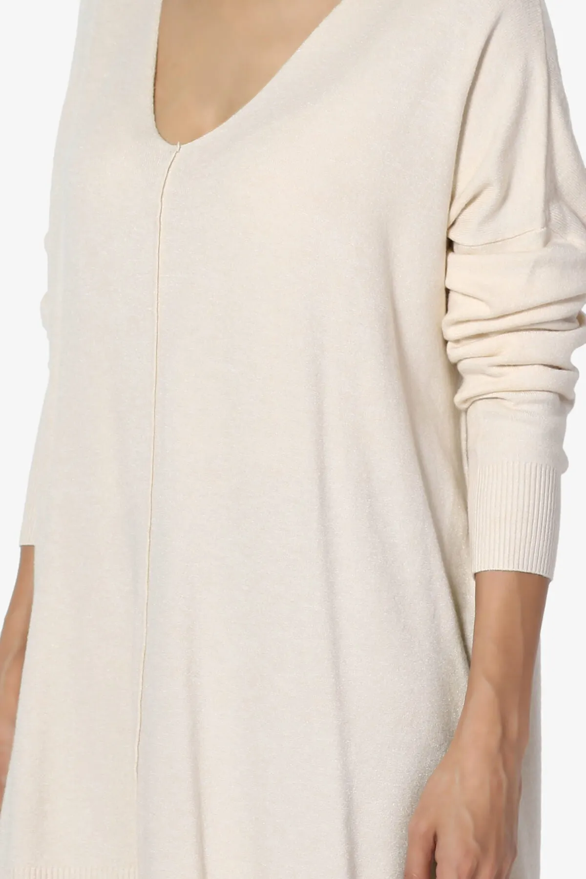 Katana Front Seam V-Neck Knit Sweater MORE COLORS