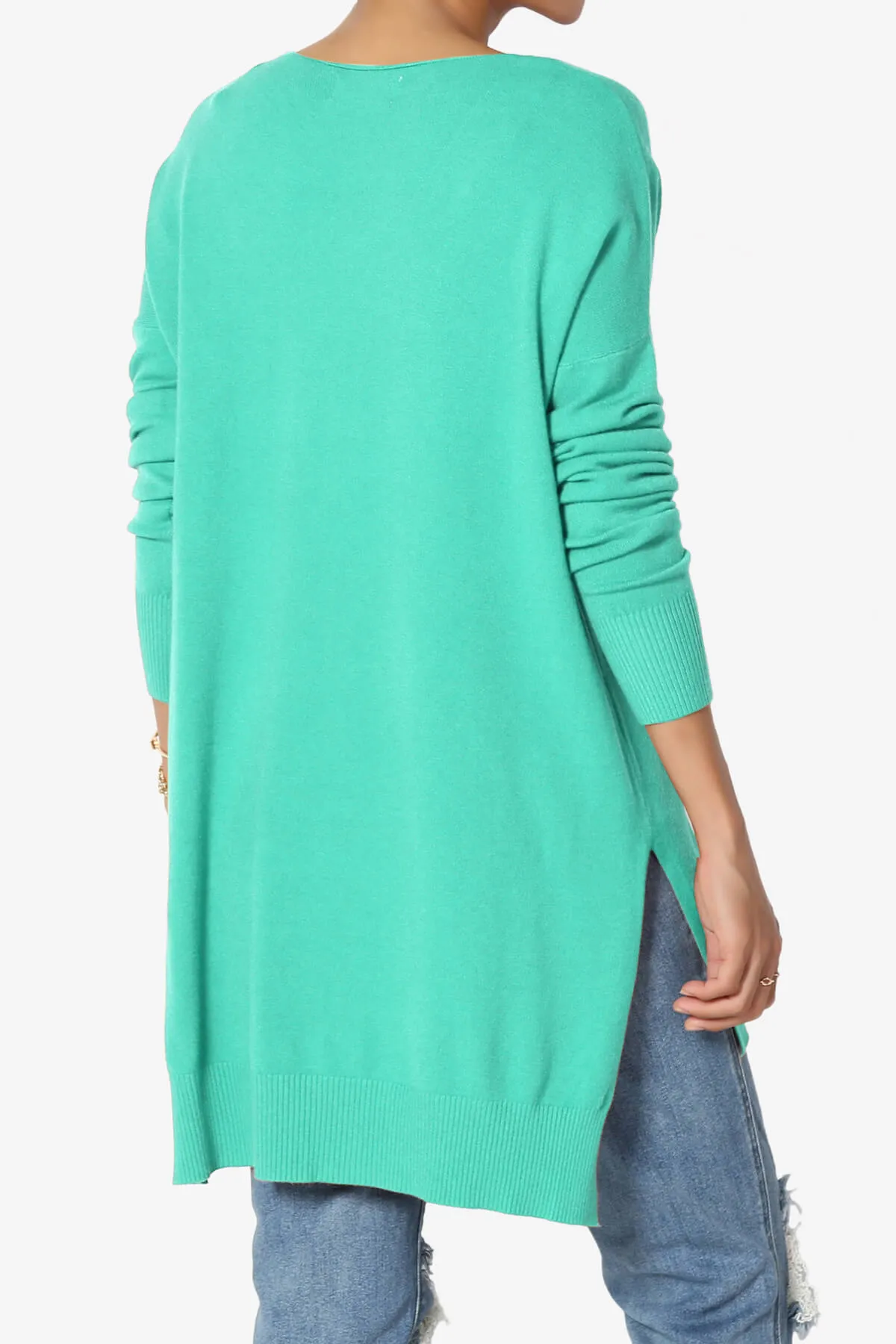 Katana Front Seam V-Neck Knit Sweater MORE COLORS