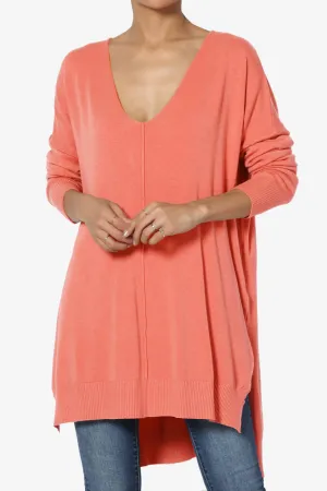 Katana Front Seam V-Neck Knit Sweater MORE COLORS