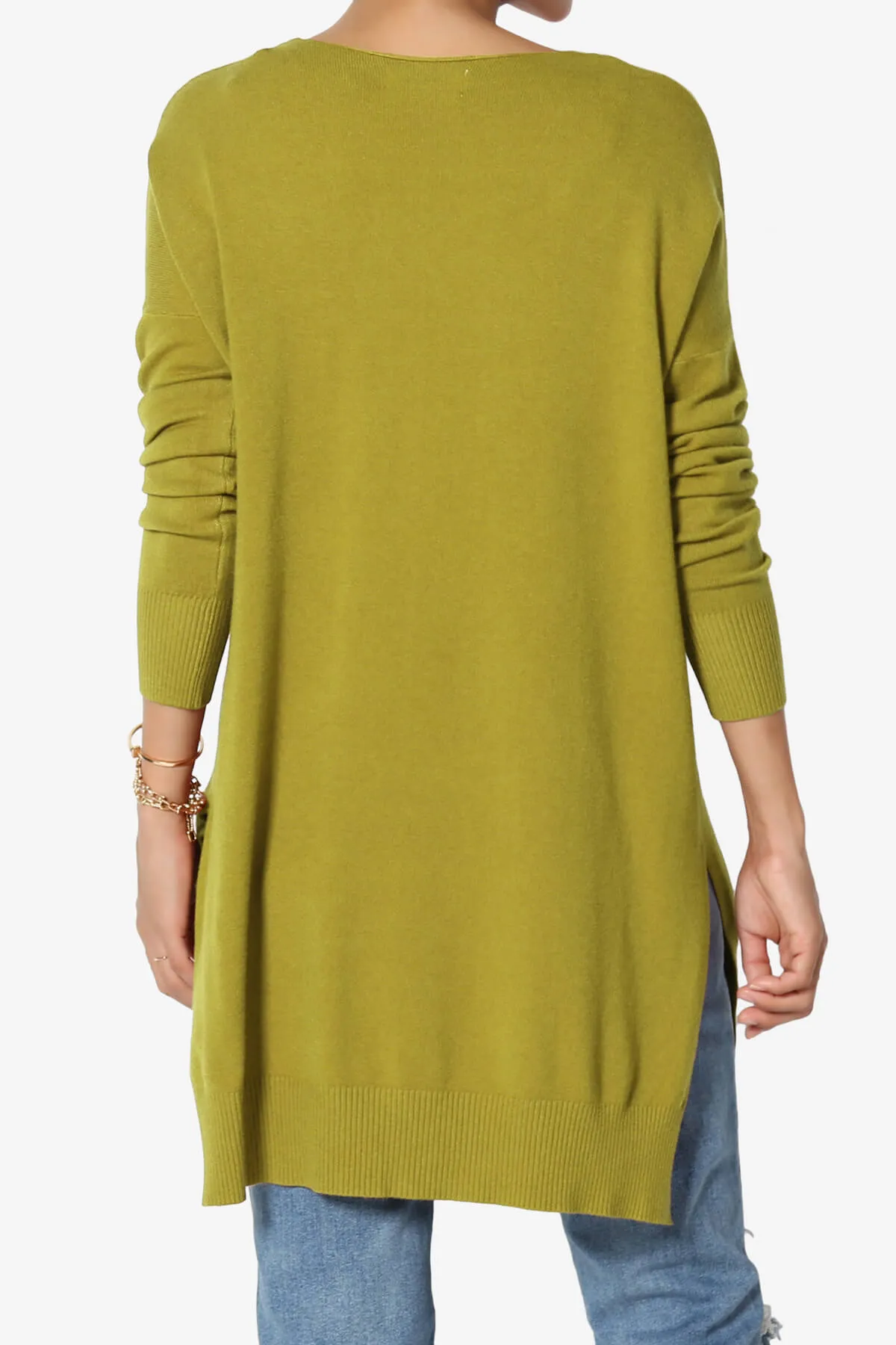Katana Front Seam V-Neck Knit Sweater MORE COLORS