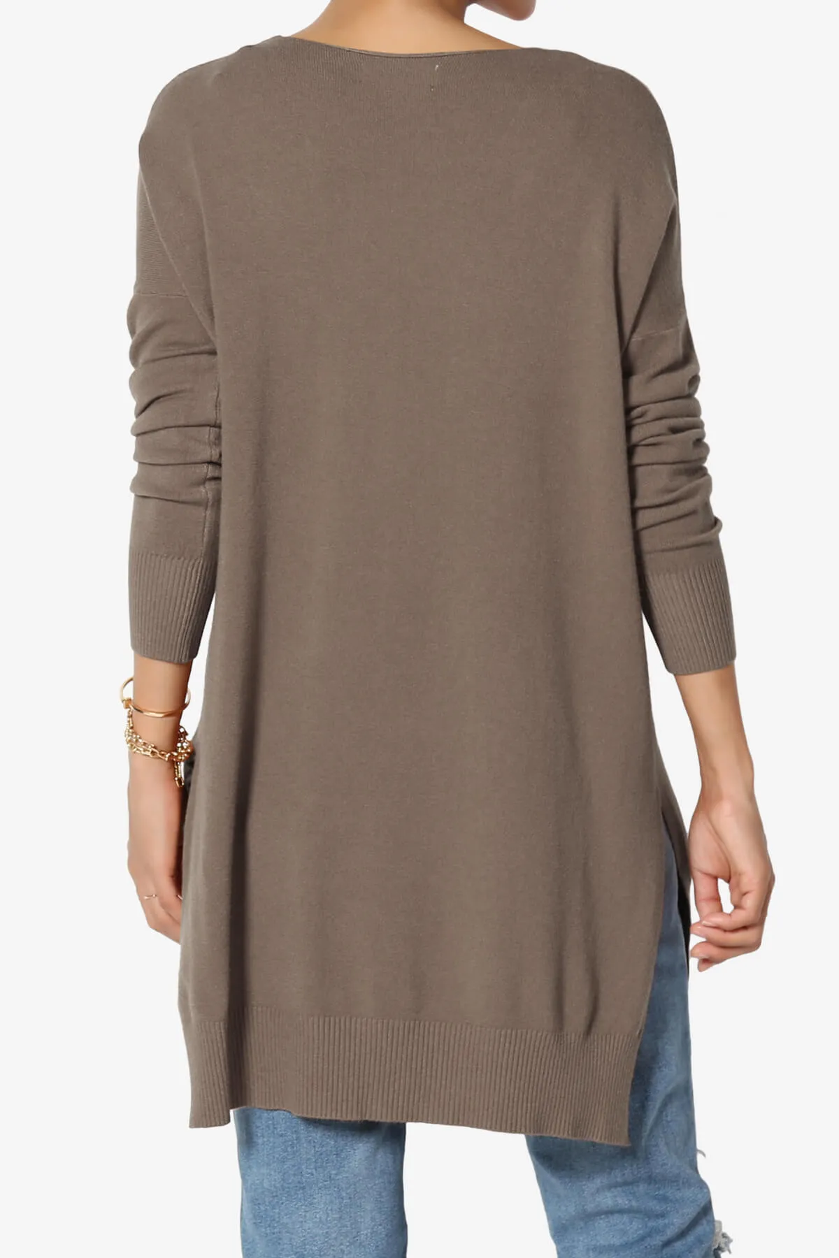 Katana Front Seam V-Neck Knit Sweater MORE COLORS