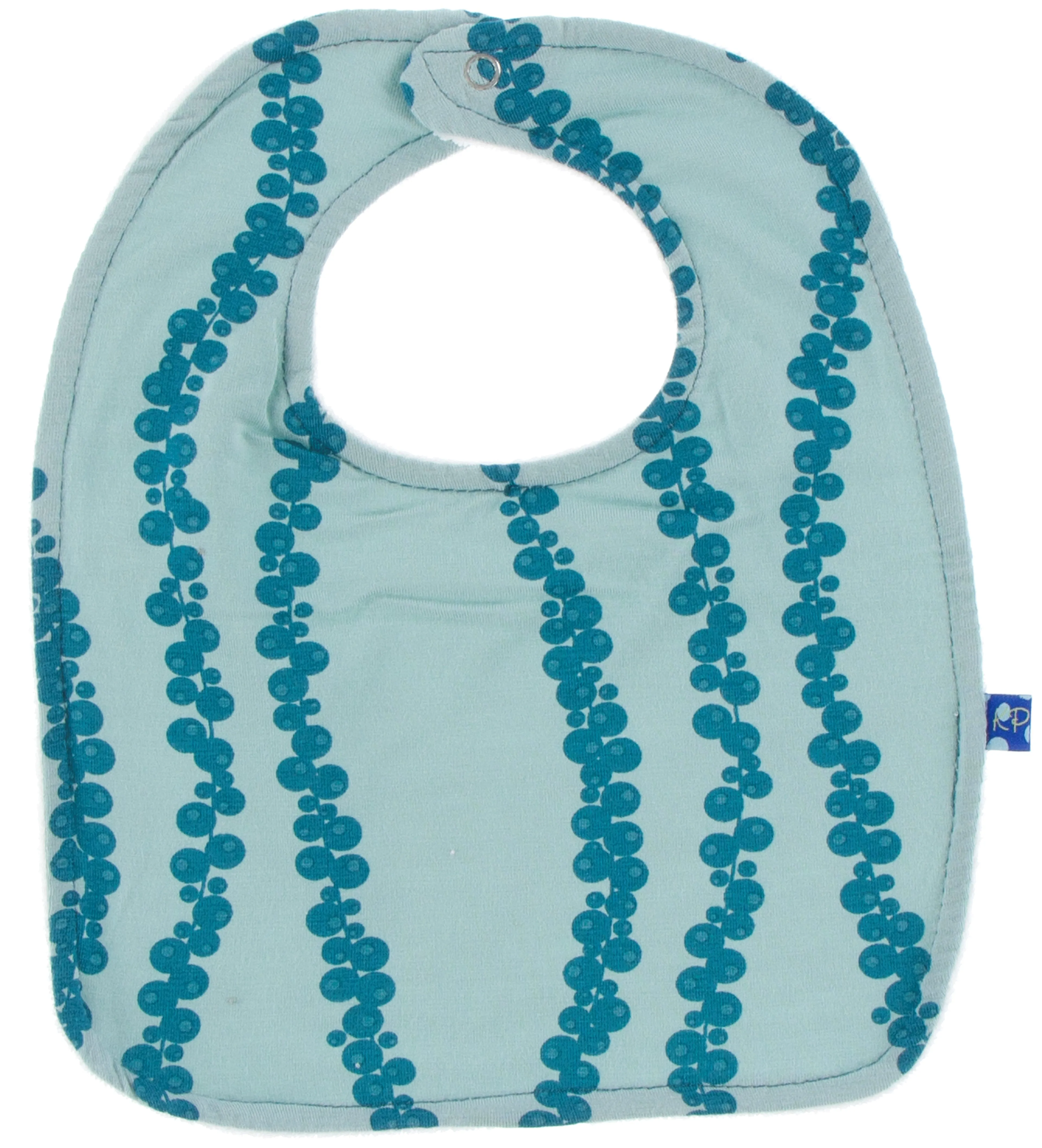 KicKee Pants Tokyo Bib Set-Lotus Sushi, Jade Sea Grapes & Apricot Fans