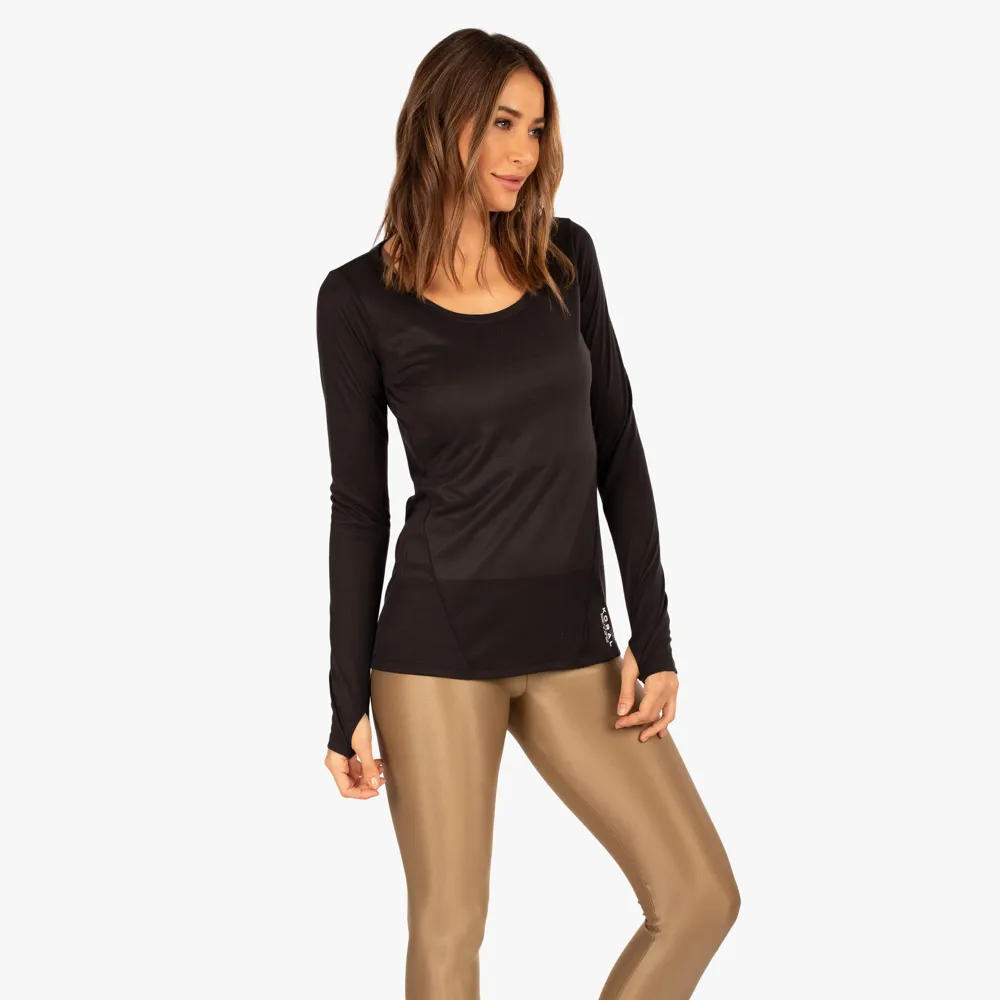 Koral Dash Marlow Long Sleeve Tee Black