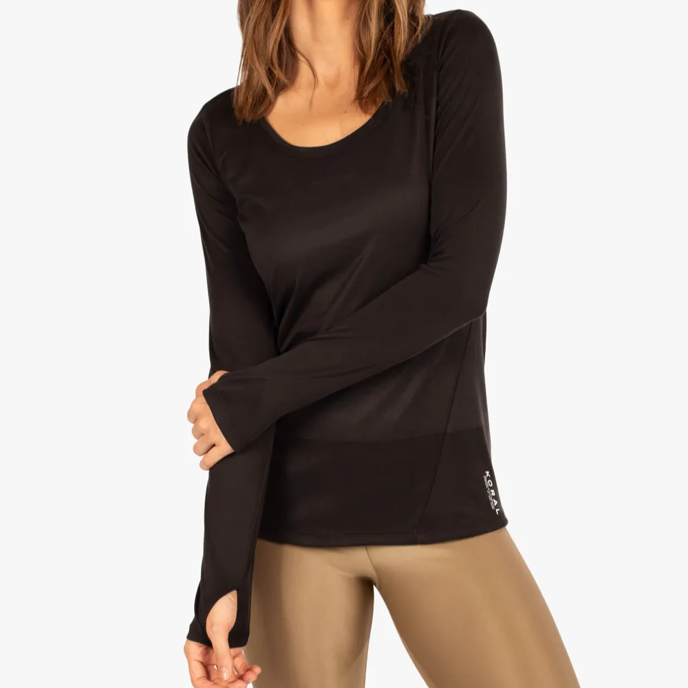 Koral Dash Marlow Long Sleeve Tee Black