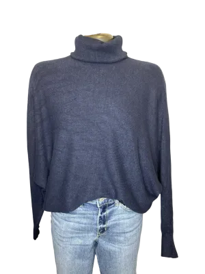Lane Batwing Knit Sweater Navy