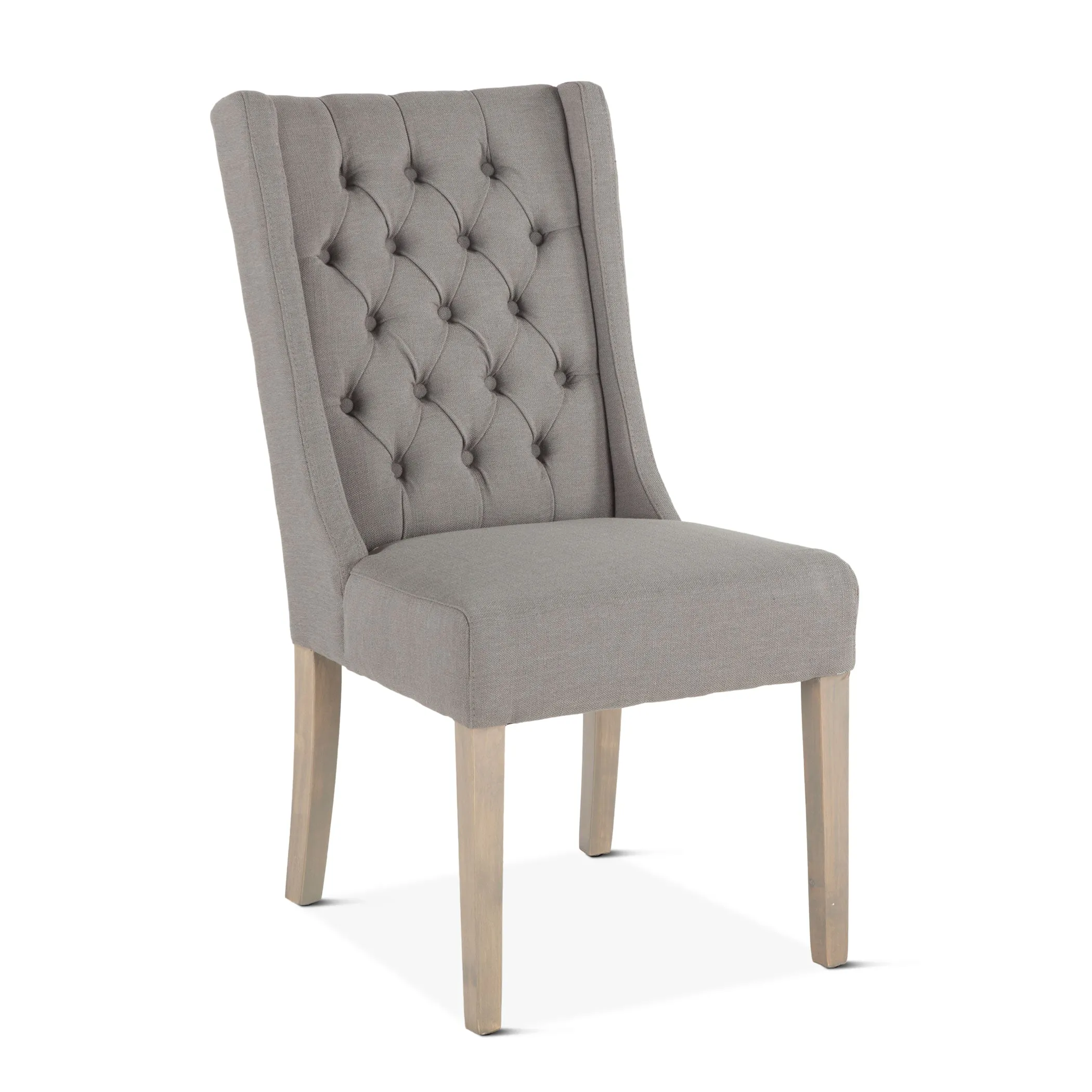 Lara Dining Chair Warm Gray with Napoleon Legs