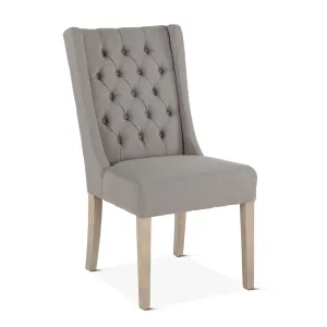 Lara Dining Chair Warm Gray with Napoleon Legs