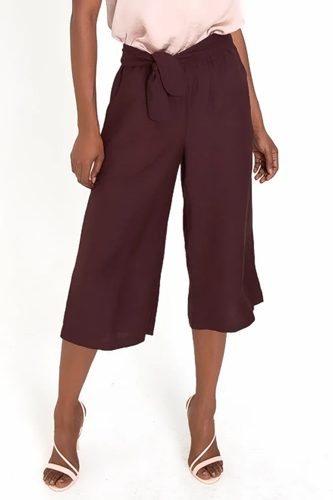 LAZZARO Cropped Palazzo Pant