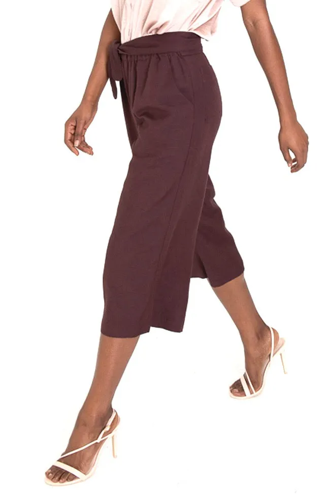 LAZZARO Cropped Palazzo Pant