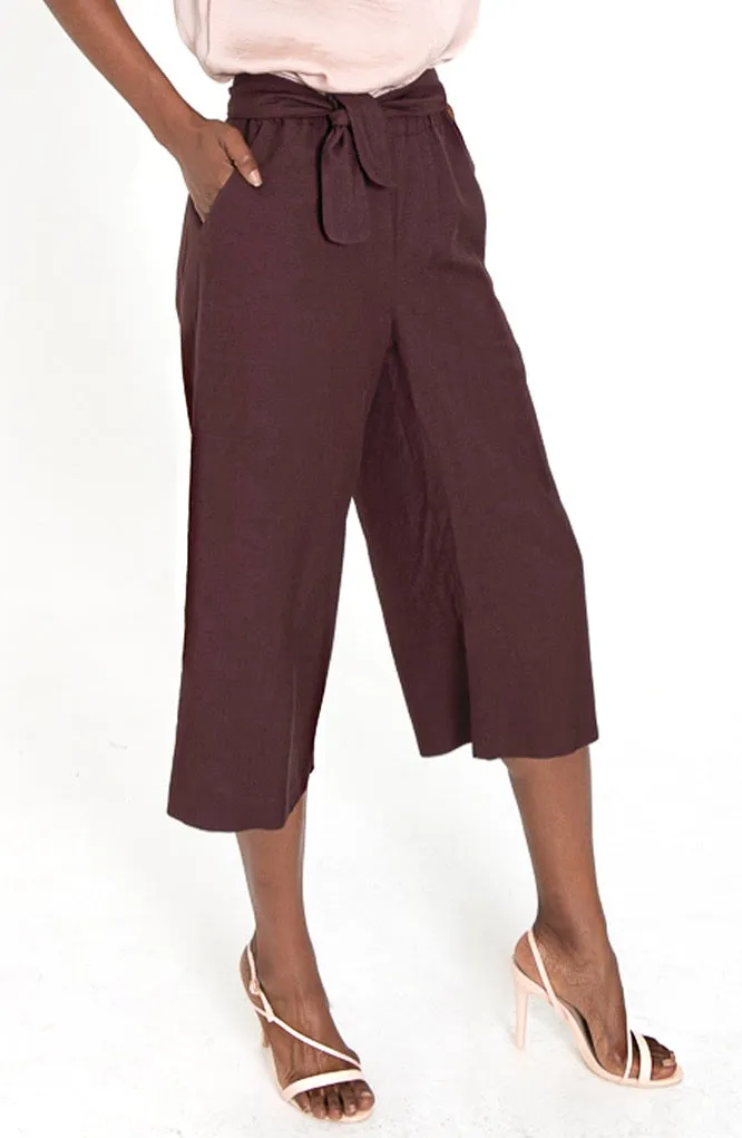 LAZZARO Cropped Palazzo Pant