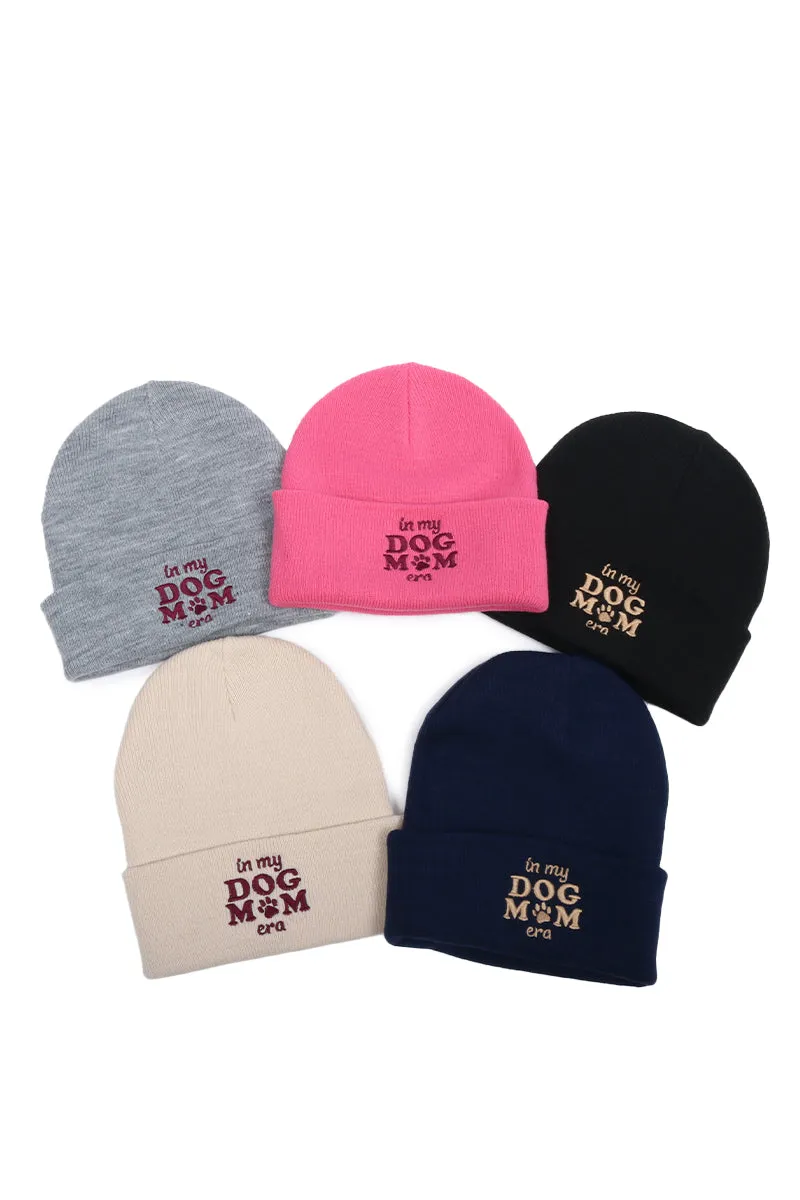LBB3301 - In My Dog Mom Era Embroidered Beanie