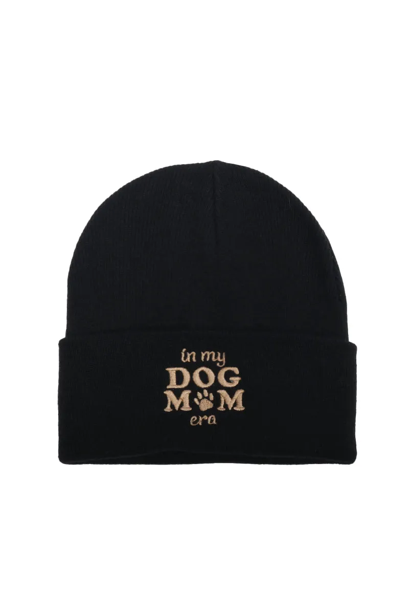LBB3301 - In My Dog Mom Era Embroidered Beanie