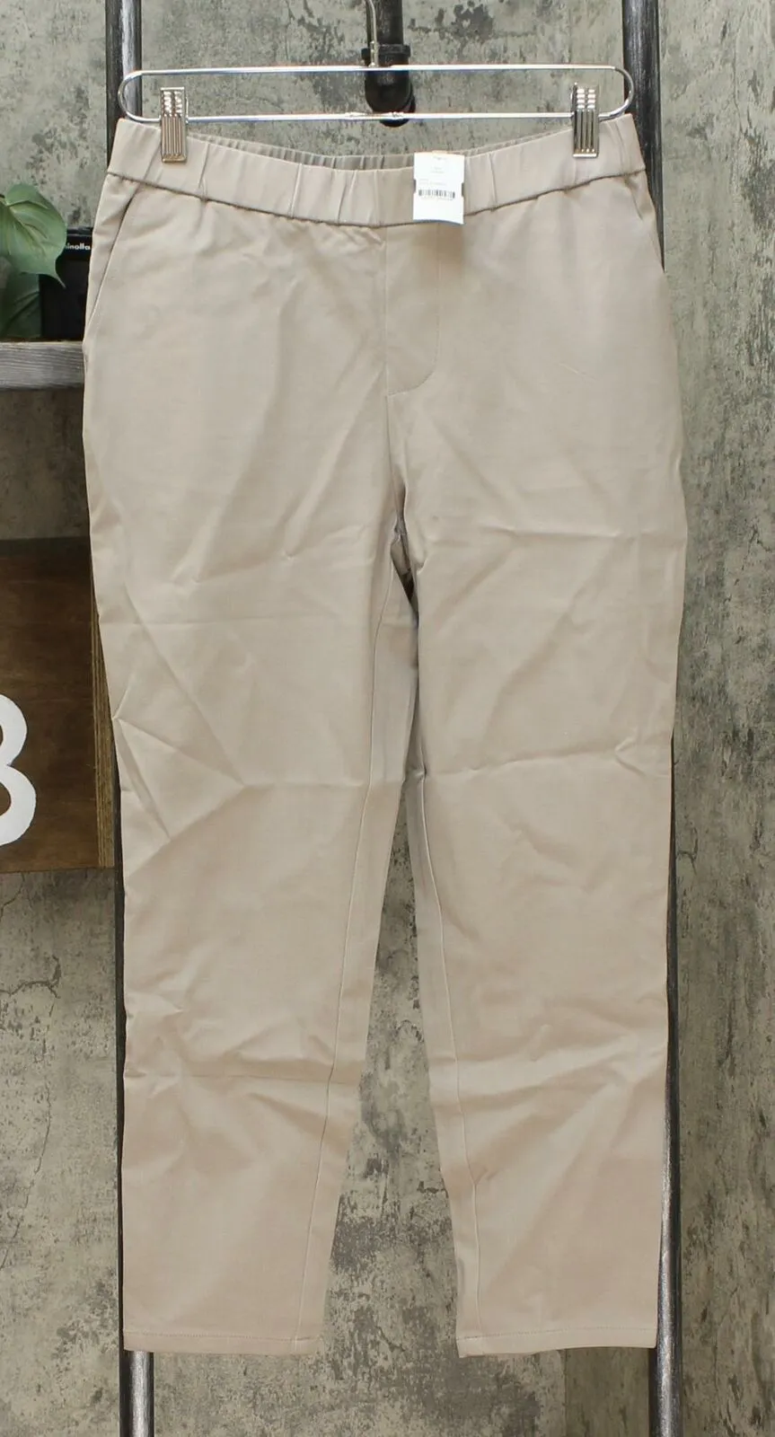 Lemon Way Women's Petite Flawless Twill Pull On Ankle Pants
