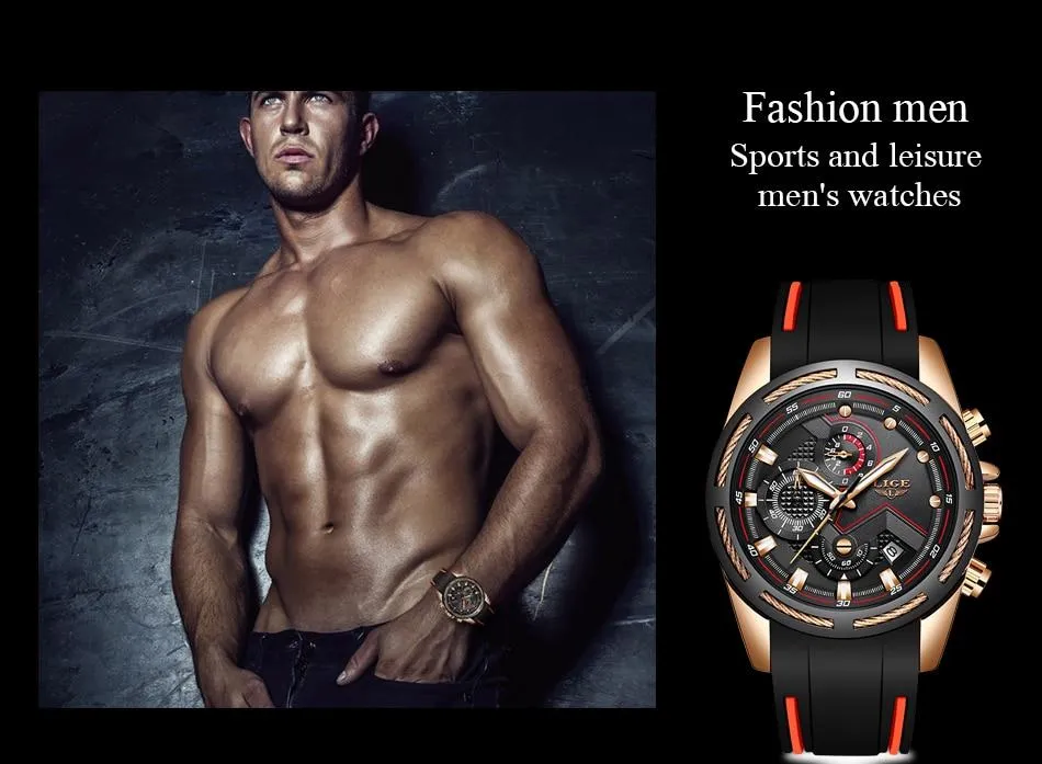 LG9957 - Fashion Silicone Sports Men's Quartz Watch
