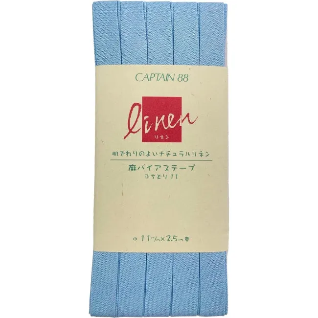 Linen Bias Tape - Cornflower Blue 7/16"