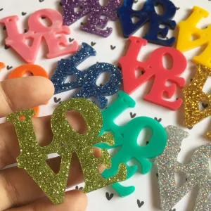 LOVE Shape, Big size / 6 Pieces, 50mm