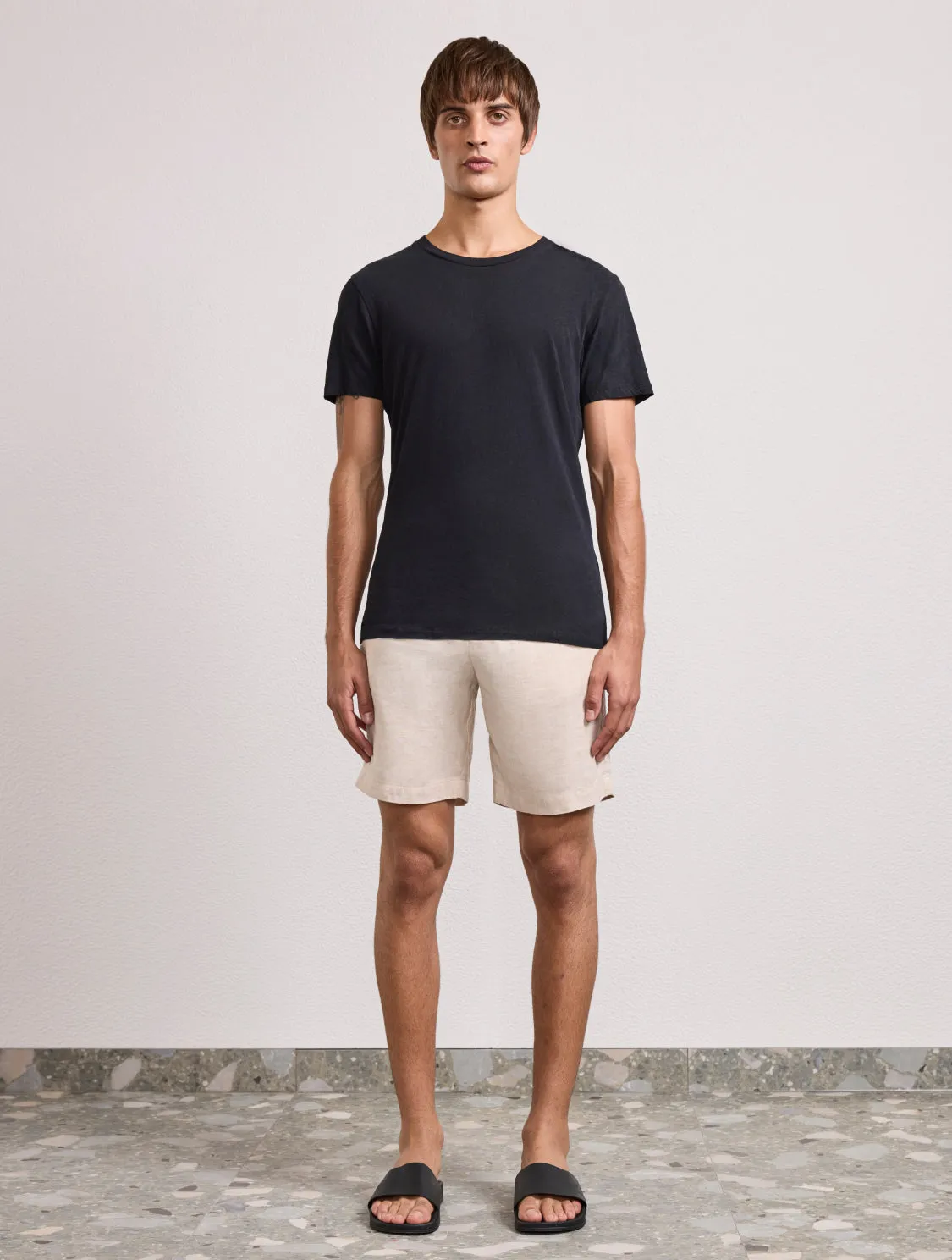 LUCIO LINEN-COTTON T-SHIRT