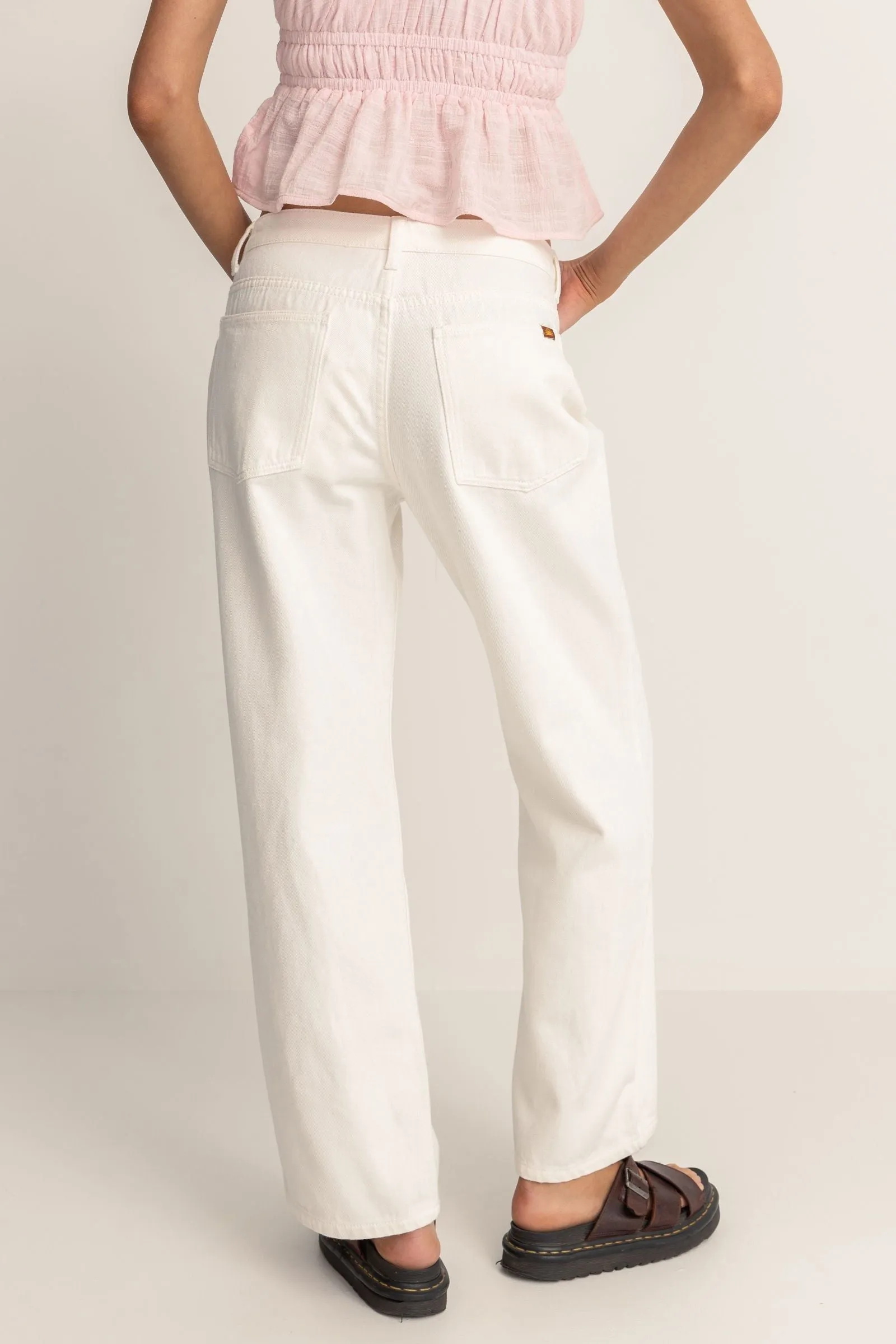LULA LOW RISE PANT - CREAM