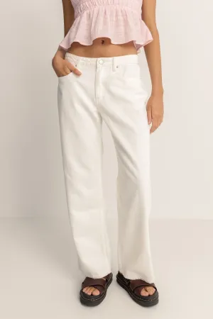 LULA LOW RISE PANT - CREAM