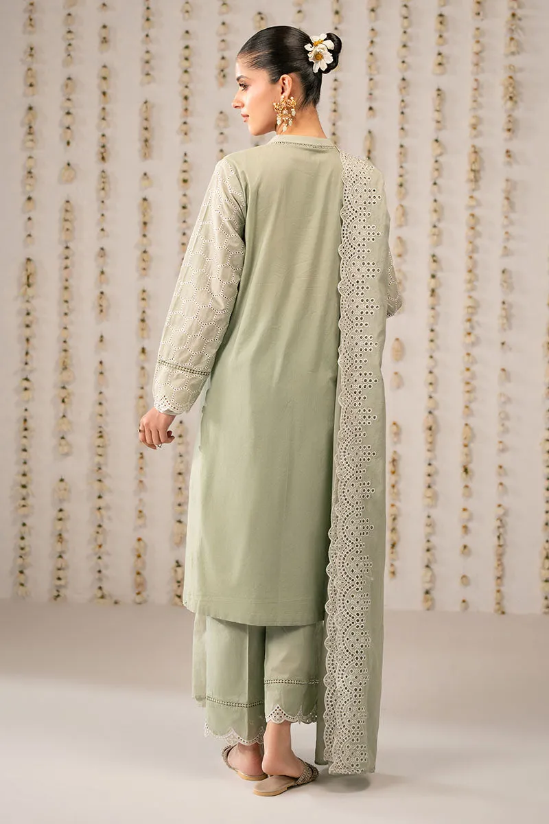 LUSH GREEN-3PC (SHIRT,TROUSER & DUPATTA)
