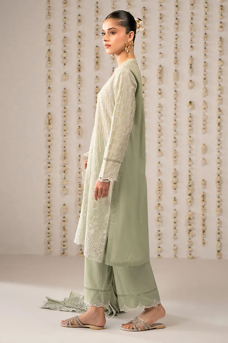 LUSH GREEN-3PC (SHIRT,TROUSER & DUPATTA)